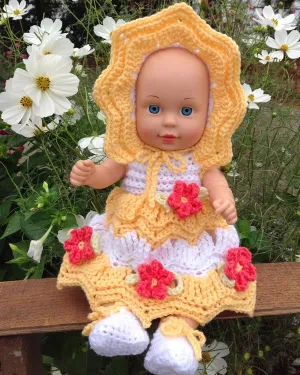 Little Miss Sunshine for 15" Dolls Crochet Pattern