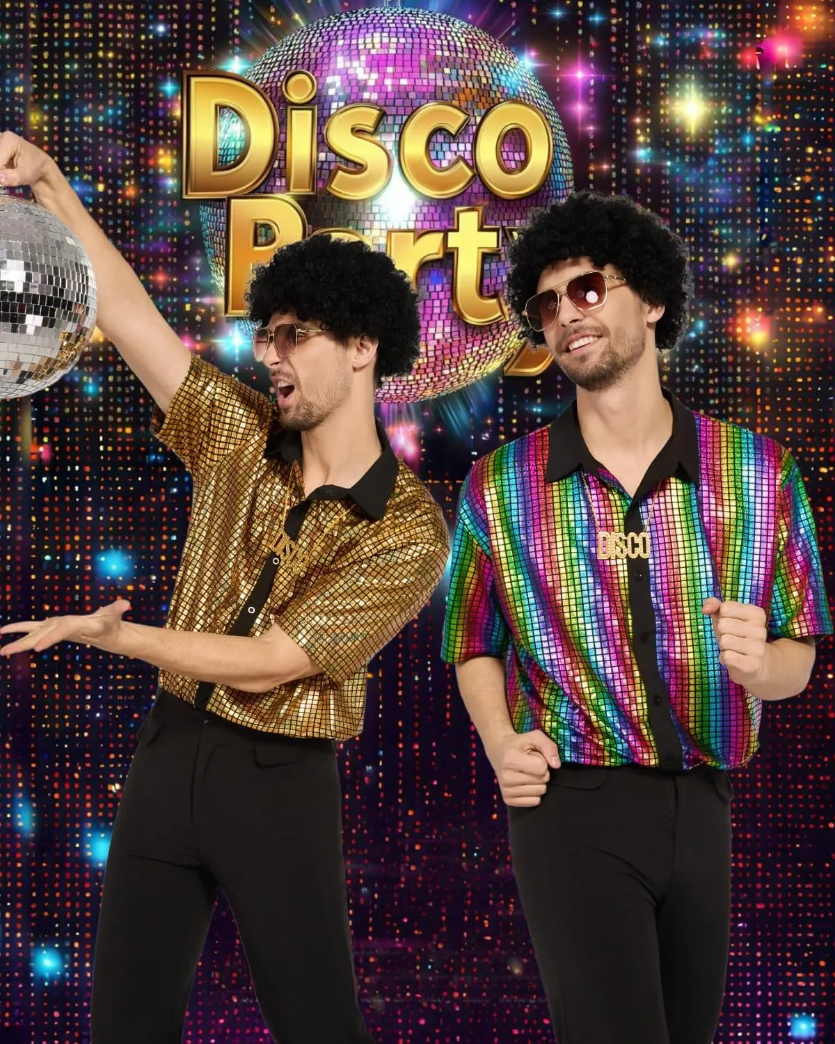 Mens 70's Disco Outfit Retro 70s Mens Costume for Adults Perfect 70's Theme Clothes for Parties
