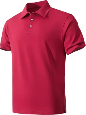 Men's Active Polo Shirt Lightweight Short Sleeve Athletic Golf Polos Daily Stylish Collared Shirts