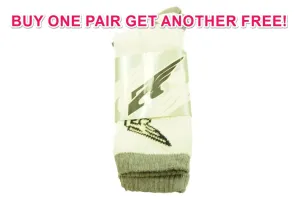 Mens Crew Length 6- 8 Grey- White Arnette Sports Socks Buy One Pair Get One Free