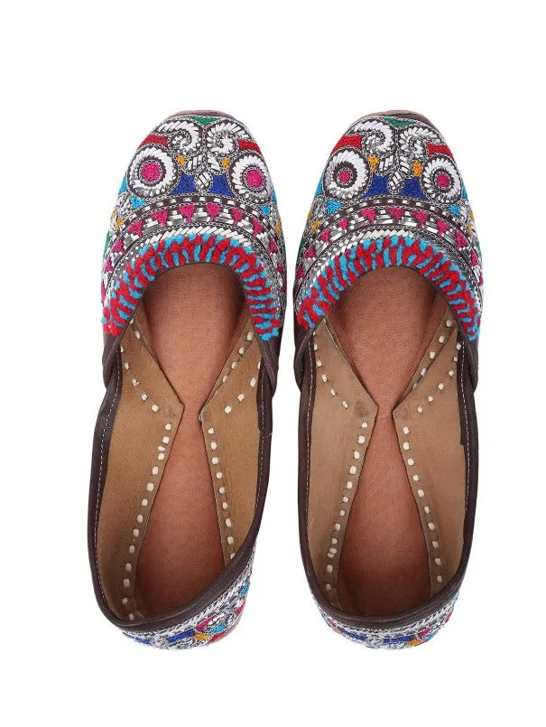 Multi Colored Mukaish Work Juttis