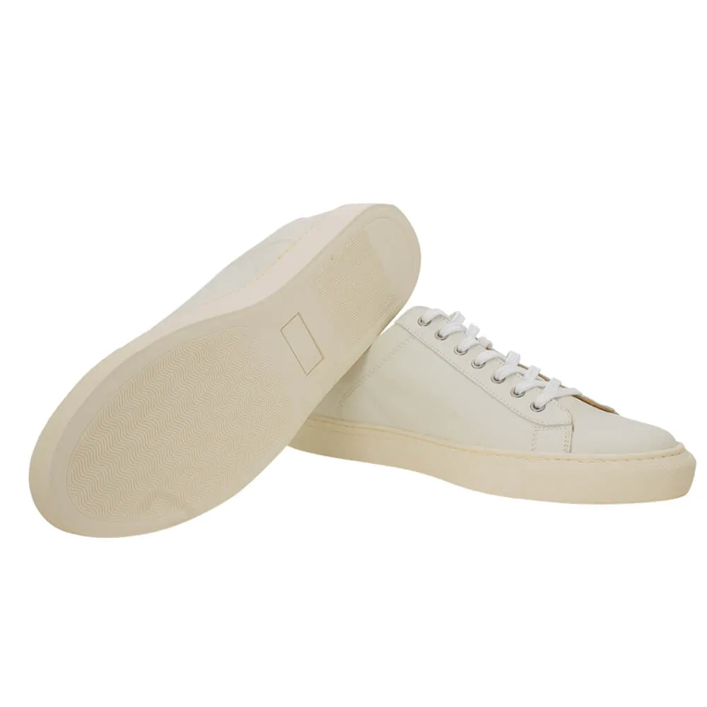 Off white calf leather sport shoes