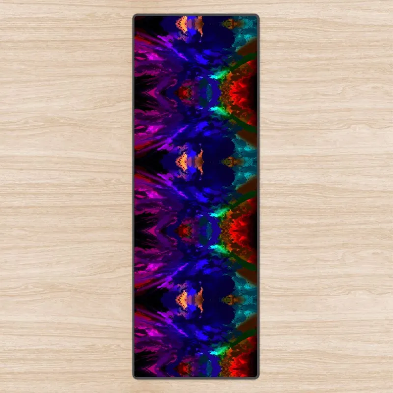 "Rainbow Color Explosion" Yoga Mat