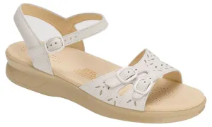 SAS Women's Duo Quarter White Strap Sandal-DUO001-Made in USA-Brandy's Shoes