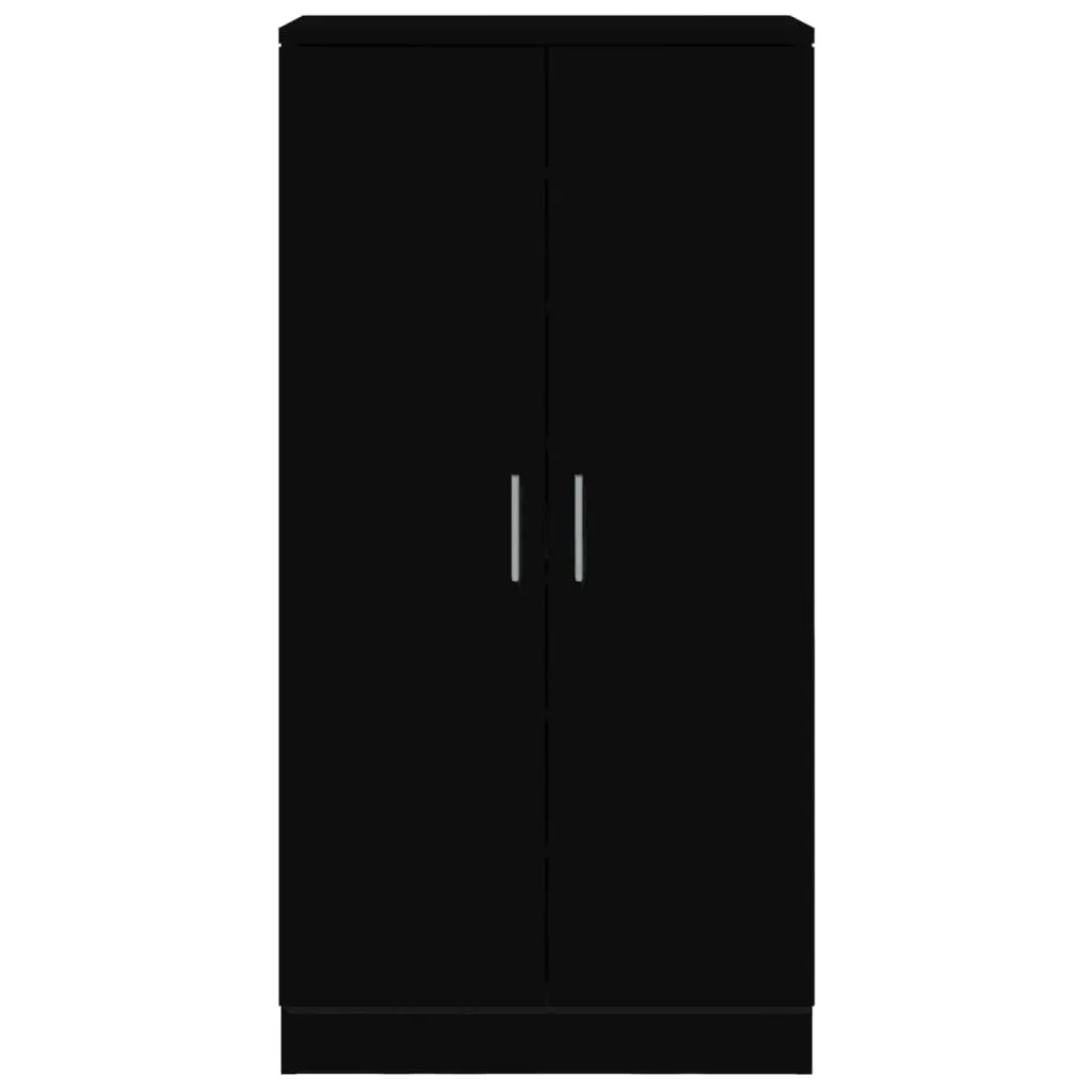 Shoe Cabinet Black 55x35x108 cm Engineered wood