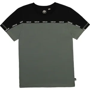 SS21 Timberland Boys Black & Khaki T-Shirt