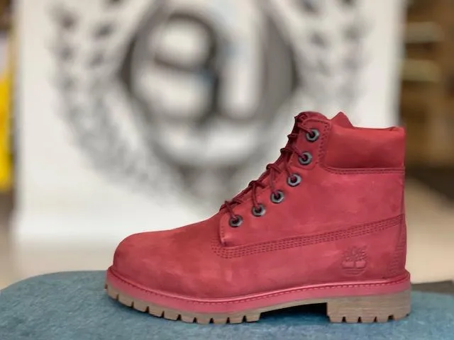 Timberland 6IN  WATERPROOF BOOT Junior’s - BURGUNDY NUBUCK