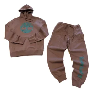 Timberland CORE LOGO HOODY SWEATSUIT - SET Men’s - BROWN