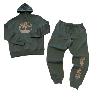Timberland CORE LOGO HOODY SWEATSUIT - SET Men’s - GREEN