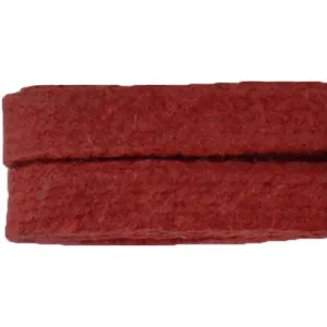 Waxed Cotton 1/4" Flat Dress Laces Custom Length with Tip - Red (1 Pair Pack) Shoelaces