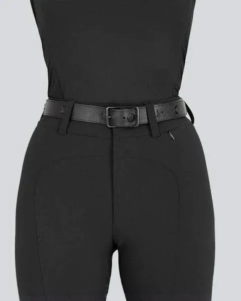 YAGYA - Leather Buckle Belt Black
