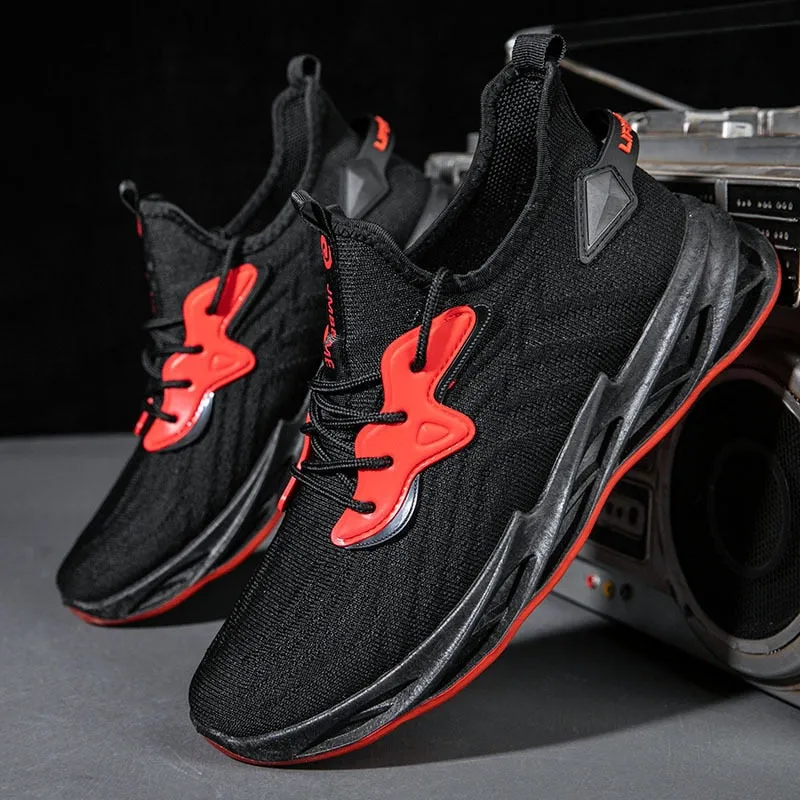 Yeknu Men's Spring Autumn Mesh Sports Shoes Fashion Platform Height Increase Sneakers Trainer Casual Shoes Student Large Size For Men