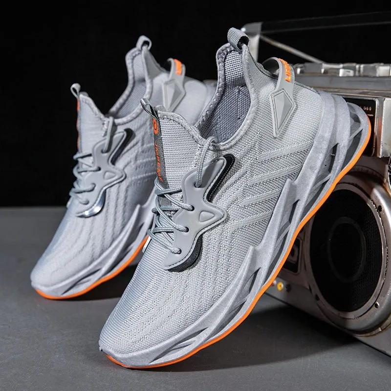 Yeknu Men's Spring Autumn Mesh Sports Shoes Fashion Platform Height Increase Sneakers Trainer Casual Shoes Student Large Size For Men